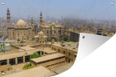 Muurdecoratie Felle zon schijnt over de gebouwen in de Egyptische stad Caïro - 180x120 cm - Tuinposter - Tuindoek - Buitenposter