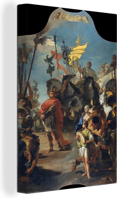 The Triumph of Marius - Schilderij van Giovanni Battista Tiepolo Canvas 80x160 cm - Foto print op Canvas schilderij (Wanddecoratie woonkamer / slaapkamer)