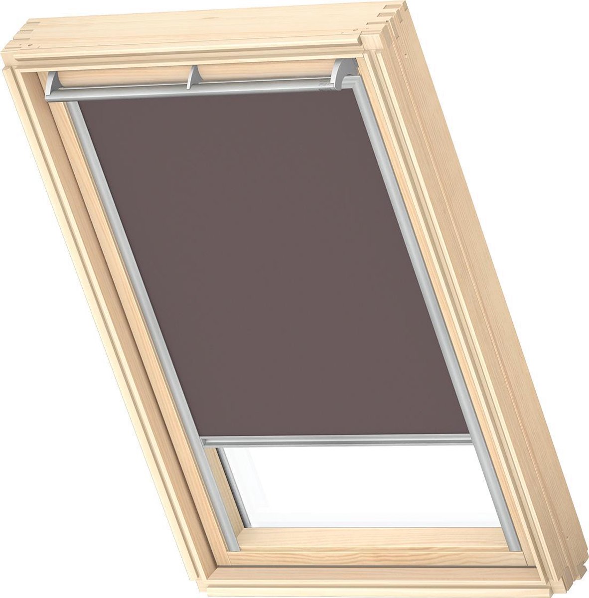 VELUX Origineel Verduisterend Rolgordijn (DKL), Zilveren Kozijn, P04, P34, 404, Taupe