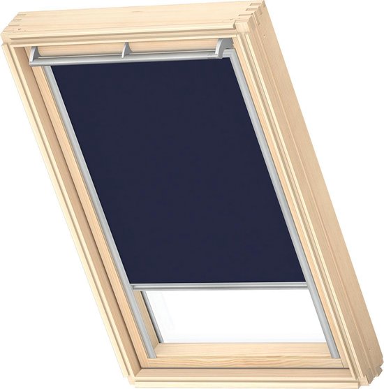 Store à enrouleur occultant d'origine VELUX (DKL), cadre argenté, U04, 804, 7, bleu foncé