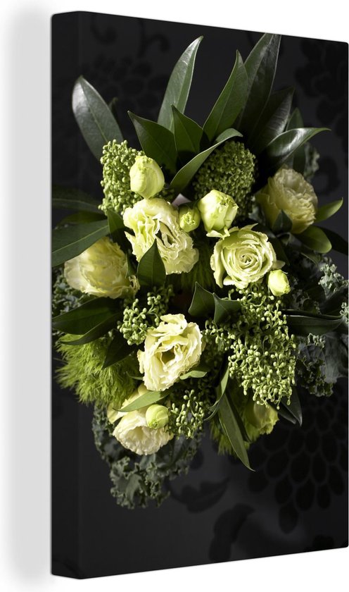 Bouquet Witte de fleurs de skimmia Toile 20x30 cm - petit - Tirage photo sur toile (Décoration murale salon / chambre)