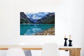 Canvas Schilderij Meer in het Nationaal park Banff in Alberta - 60x40 cm - Wanddecoratie