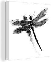 Une illustration antique d'une toile de libellule 160x120 cm - Tirage photo sur toile (Décoration murale salon / chambre) / Animaux sauvages Peintures XXL / Groot format!