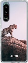 6F hoesje - geschikt voor Sony Xperia 5 III -  Transparant TPU Case - Leopard #ffffff