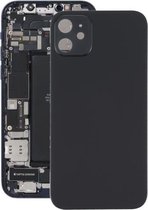 Glazen achterkant met imitatie van iP12 voor iPhone XR (zwart)