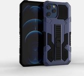 Vanguard Warrior All-inclusive tweekleurige schokbestendige TPU + pc-beschermhoes met houder voor iPhone 11 Pro (blauw)