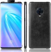 Voor Vivo NEX 3S schokbestendig Litchi Texture PC + PU-hoesje (zwart)