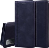 Voor Samsung Galaxy S20 FE 5G Frosted Business Magnetische Horizontale Flip PU Leather Case met Houder & Card Slot & Lanyard (Zwart)