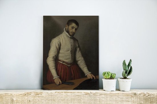 Tailor - peinture de Giovanni Battista Moroni 30x40 cm - petit - Tirage photo sur toile (Décoration murale salon / chambre)