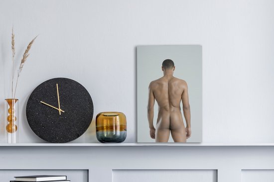 Peintures sur toile - Homme de couleur de dos - 20x30 cm - Décoration murale Art