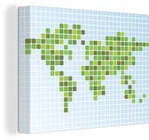 Carte du monde moderne avec compartiments en toile de 2 cm