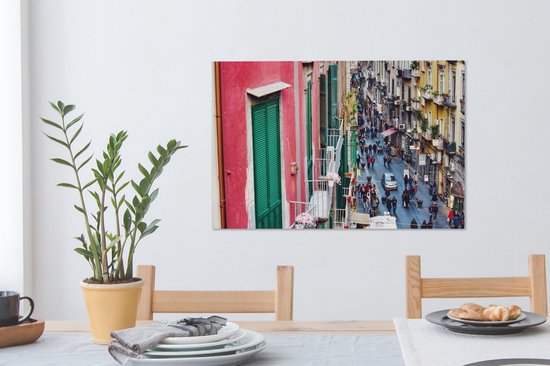 Naples d'en haut toile 2cm 90x60 cm - Tirage photo sur toile (Décoration murale salon / chambre)