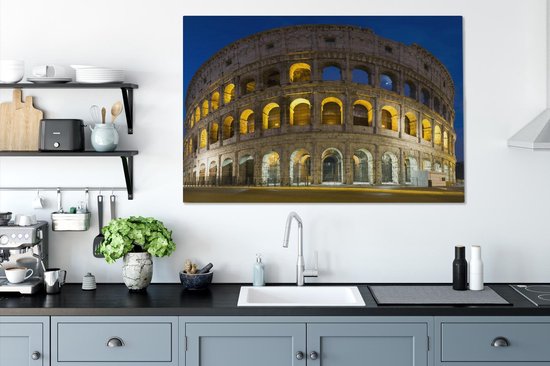 Colisée à Rome toile 2cm 120x80 cm - Tirage photo sur toile (Décoration murale salon / chambre)