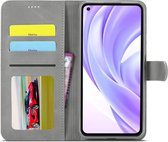 LC.IMEEKE Xiaomi Mi 11 Lite 4G / 5G Hoesje Wallet Book Case Grijs