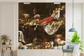 Behang - Fotobehang Pronkstilleven - Adriaen van Utrecht - Oude meesters - Breedte 240 cm x hoogte 240 cm