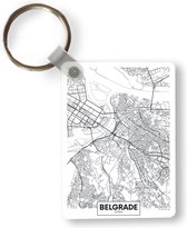 Sleutelhanger - Kaart - Belgrado - Servië - Simpel - Uitdeelcadeautjes - Plastic