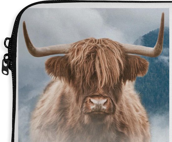 Housse ordinateur 13 pouces - Collage - Scottish Highlander - Mer - Housse ordinateur