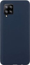 Solid hoesje Geschikt voor: Samsung Galaxy A42 5G Soft Touch Liquid Silicone Flexible TPU Rubber - Oxford Blauw