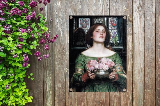 Décoration de Jardin Rassemblez les boutons de rose pendant que vous le pouvez - peinture de John William Waterhouse - 30x40 cm