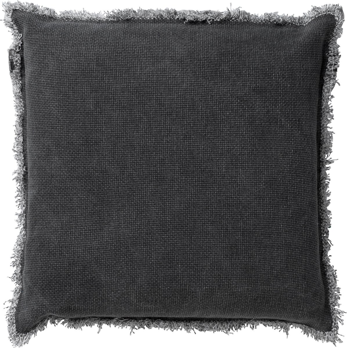 Dutch Decor BURTO - Sierkussen 45x45 cm - gewassen katoen - Charcoal - antraciet - Inclusief binnenkussen - Luxe kussens voor woonkamer & bank