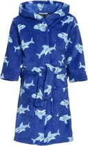 Playshoes - Fleece badjas met capuchon - Haaien - maat 158-164cm (13-14 jaar)