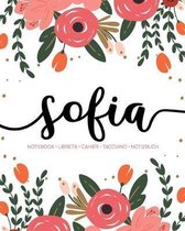 Sofia: Notebook - Libreta - Cahier - Taccuino - Notizbuch: 110 pages paginas seiten pagine