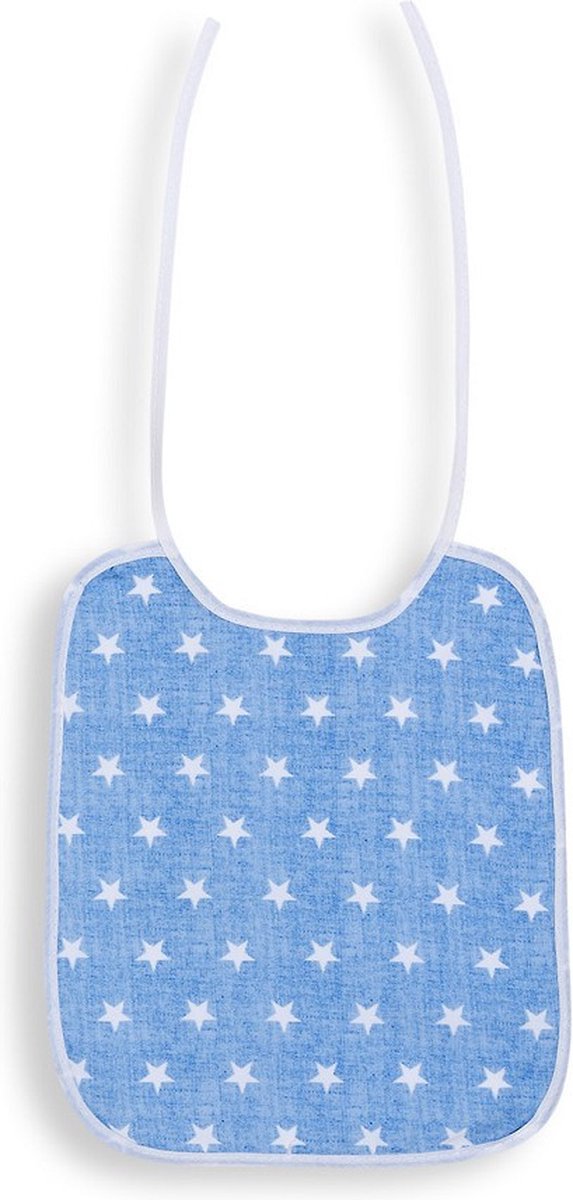 Interbaby Slabbetje Sterren Junior 25 X 30 Cm Katoen Blauw/wit Interbaby Slabbetje Sterren Junior 25 X 30 Cm Katoen Blauw/wit