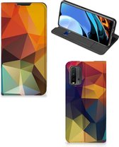 Smartphone Hoesje Xiaomi Poco M3 | Redmi 9T Leuk Book Case Polygon Color