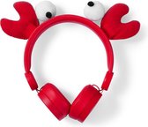 Nedis Bedrade Koptelefoon | 1,2 m Ronde Kabel | On-Ear | Afneembare Magnetische Oren | Chrissy Crab | Rood