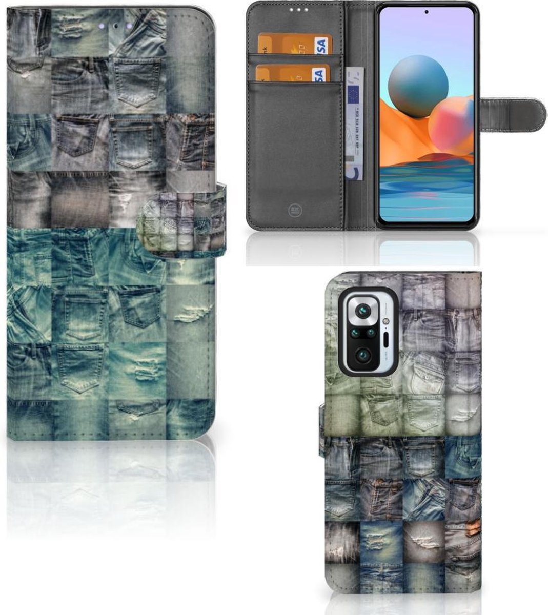 Wallet Case met Pasjes Xiaomi Redmi Note 10 Pro Spijkerbroeken
