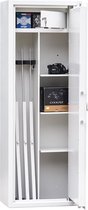 MustangSafes Wapenkluis met extra opbergruimte MSG 4-11 B  - 8 Wapenplaatsen - 127 cm Geweer lengte - Dubbelbaard Sleutelslot