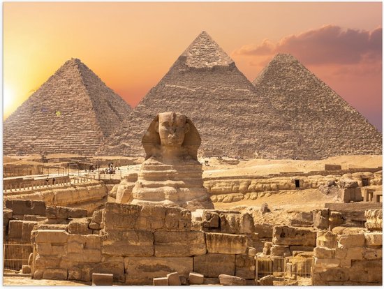 Poster – The Sphinx Beeld voor Piramides in Egypte - 40x30cm Foto op Posterpapier
