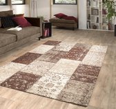 Flycarpets Van Gogh Vintage Patchwork Vloerkleed -200x290cm - Taupe/Koper