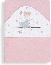 Interbaby Handdoek Elfje 100 X 100 Cm Katoen Wit/roze