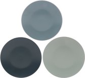 Ontbijtbord - 6 stuks - Ø20Cm - Blauwe tinten