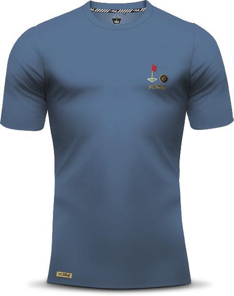 FC Kluif Cornervlag t-shirt - maat M / Medium - Voetbal lifestyle t-shirt - Katoen - Lichtblauw