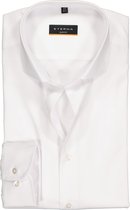 ETERNA slim fit overhemd - niet doorschijnend twill heren overhemd - wit - Strijkvrij - Boordmaat: 42