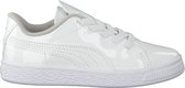 Puma Basket Crush Patent Ac Lage sneakers - Jongens - Wit - Maat 30