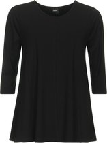 Zazou-A-lijn-shirt-driekwart-mouw-zwart