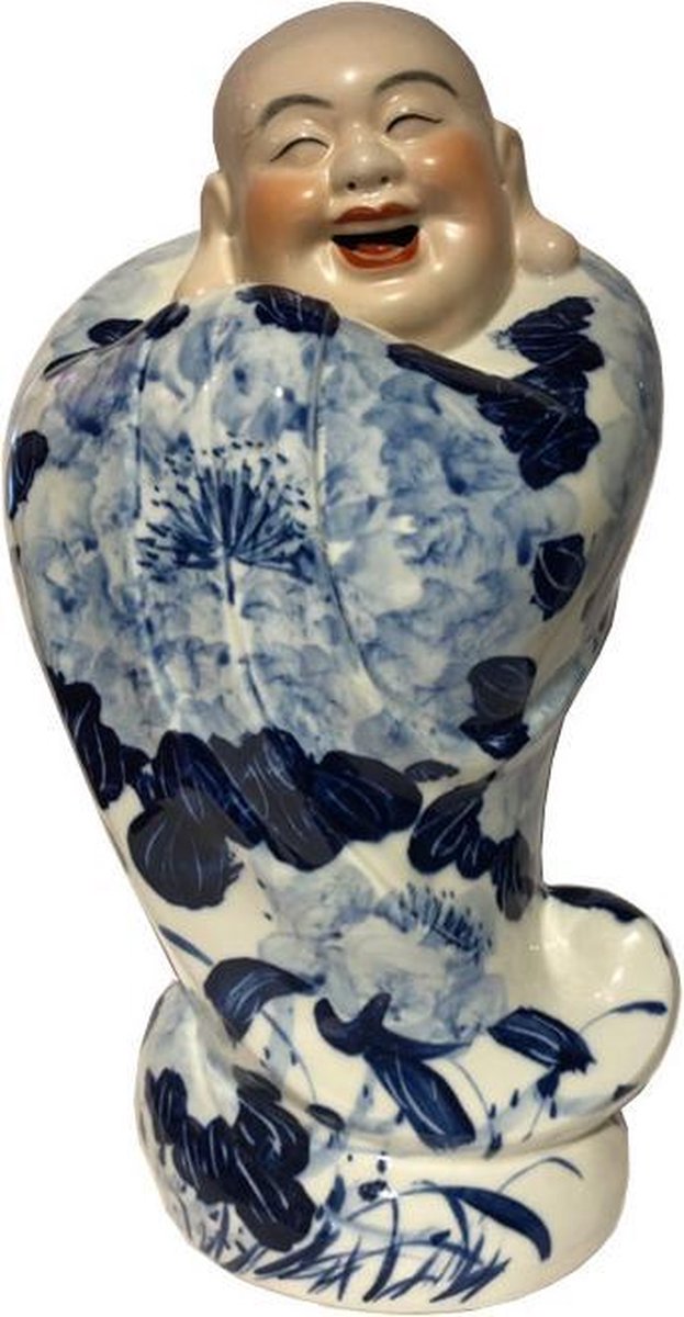 Fine Asianliving Chinese Boeddha Beeld Porselein Handgeschilderd B20xD15xH40cm