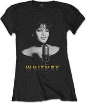 Whitney Houston - Black & White Photo Dames T-shirt - 2XL - Zwart