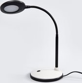 Lindby - LED bureaulamp - 1licht - kunststof - H: 36.5 cm - lichtgrijs, zwart - Inclusief lichtbron