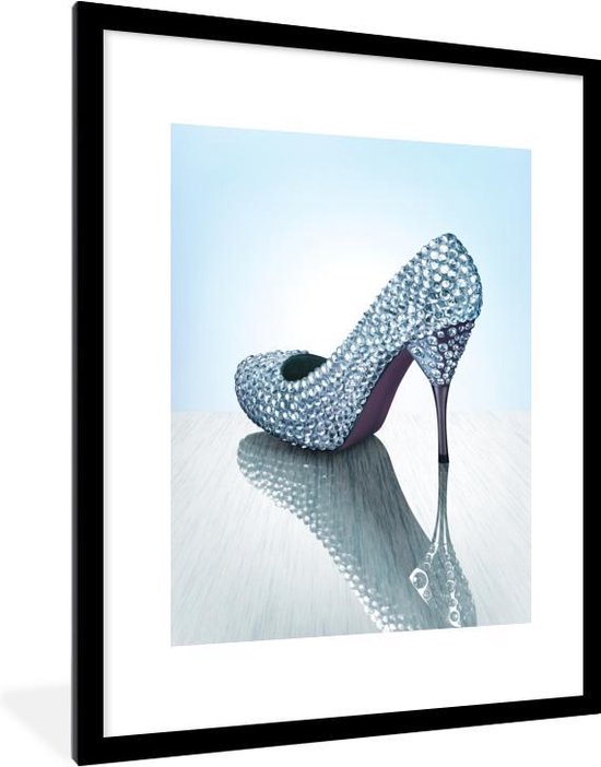 Photo dans le cadre - Chaussure recouverte de diamant avec cadre photo à  talon haut... | bol.com