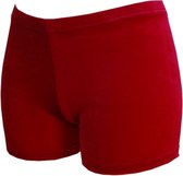 Hotpant wijnrood glad velours - 40