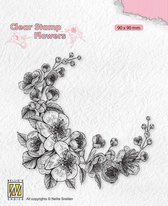 FLO031 - Clearstamp Nellie Snellen - Flowers - Bloesem hoekje - stempel tak lente bloemen