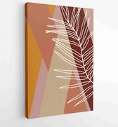 Abstract, art, autumn, background, boho, botanical, brown, card, decor, design 4 - Moderne schilderijen – Vertical – 1871676778 - 50*40 Vertical