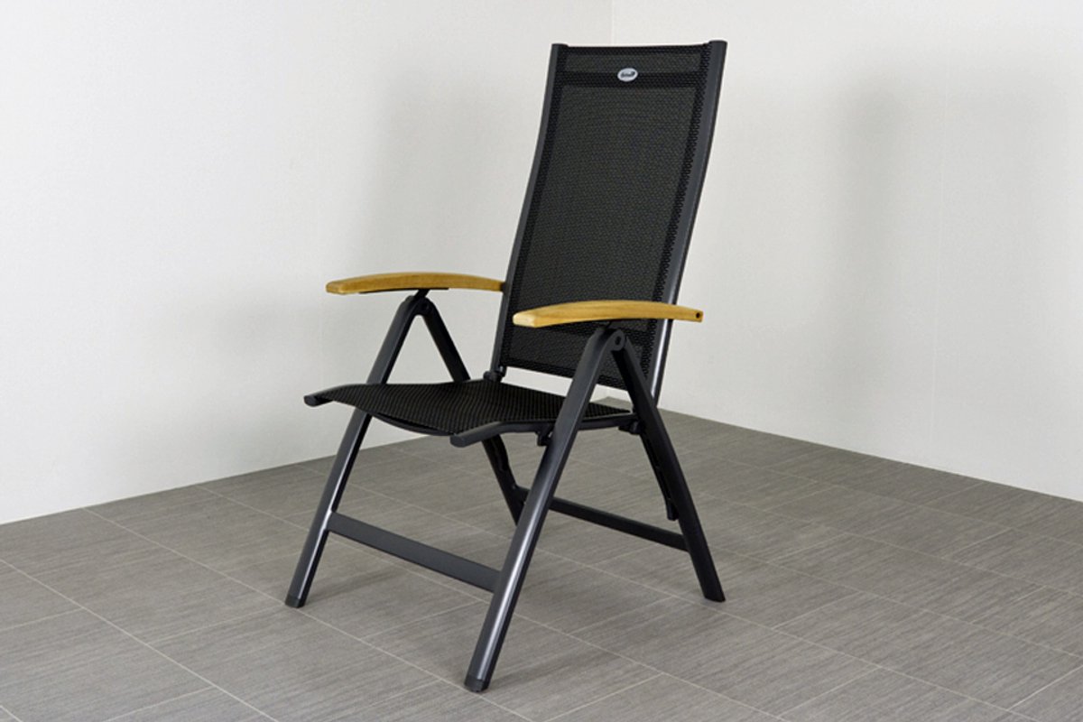 Hartman Chaise de jardin réglable Roma - Accoudoir en teck