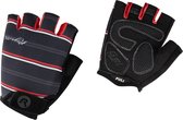 Rogelli Stripe Fietshandschoenen - Dames - Wielrenhandschoenen - Zwart, Rood - Maat XL