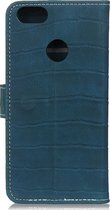 Motorola Moto E6 Play Hoesje - Mobigear - Croco Serie - Kunstlederen Bookcase - Groen - Hoesje Geschikt Voor Motorola Moto E6 Play