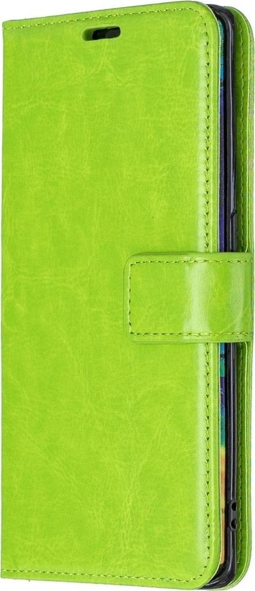 Mobigear Telefoonhoesje geschikt voor Huawei Mate 30 Pro Hoesje | Mobigear Wallet Bookcase Portemonnee | Pasjeshouder voor 3 Pasjes | Telefoonhoesje voor Pinpas / OV Kaart / Rijbewijs - Groen